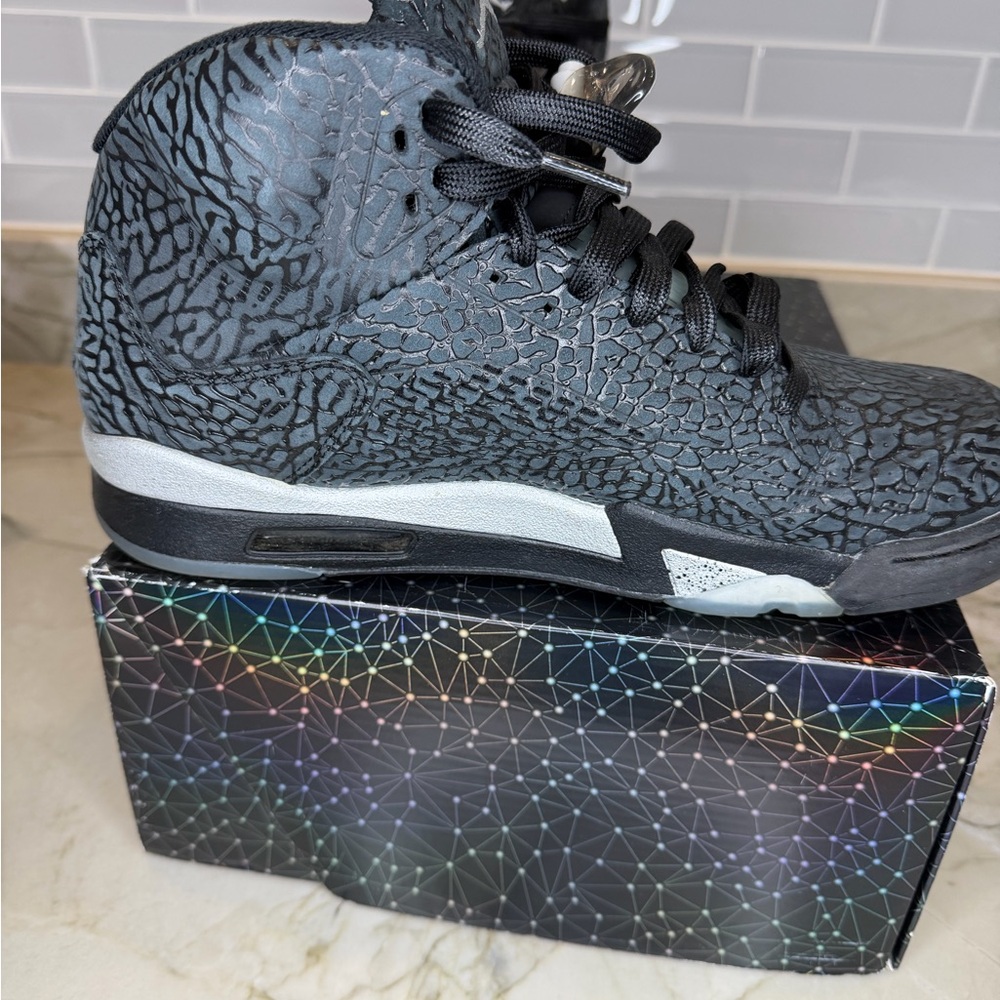 Authentic Air Jordan 3Lab5 Black Elephant Print Sneakers Men’s Used Sz 10.5 wbox - Picture 8 of 13
